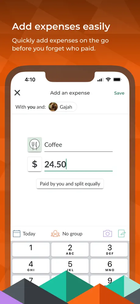 Splitwise screenshot 1